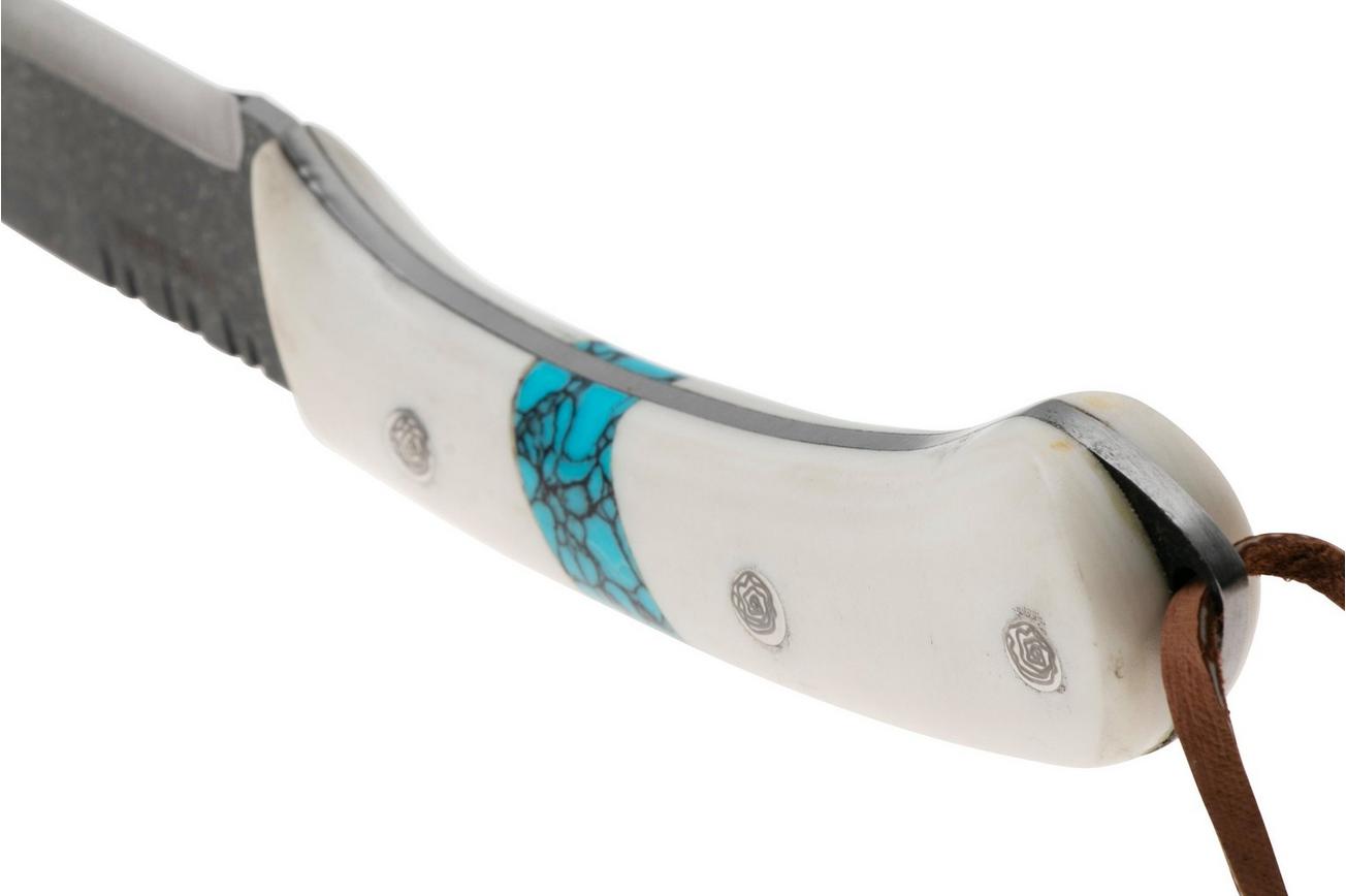 Condor Blue River Knife 2825-43MHC Polished White Micarta, vaststaand mes