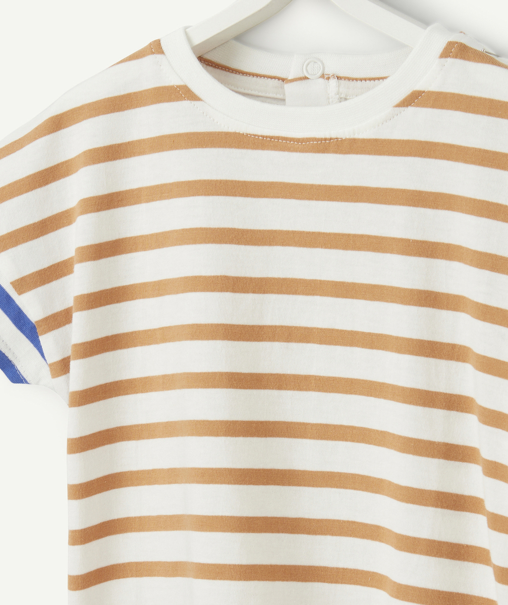t-shirt manches courtes bébé garçon à rayures colorées
