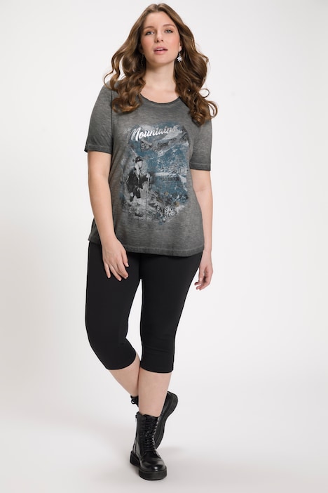 Trachten-Shirt, Berge, Classic, Rundhals, Halbarm