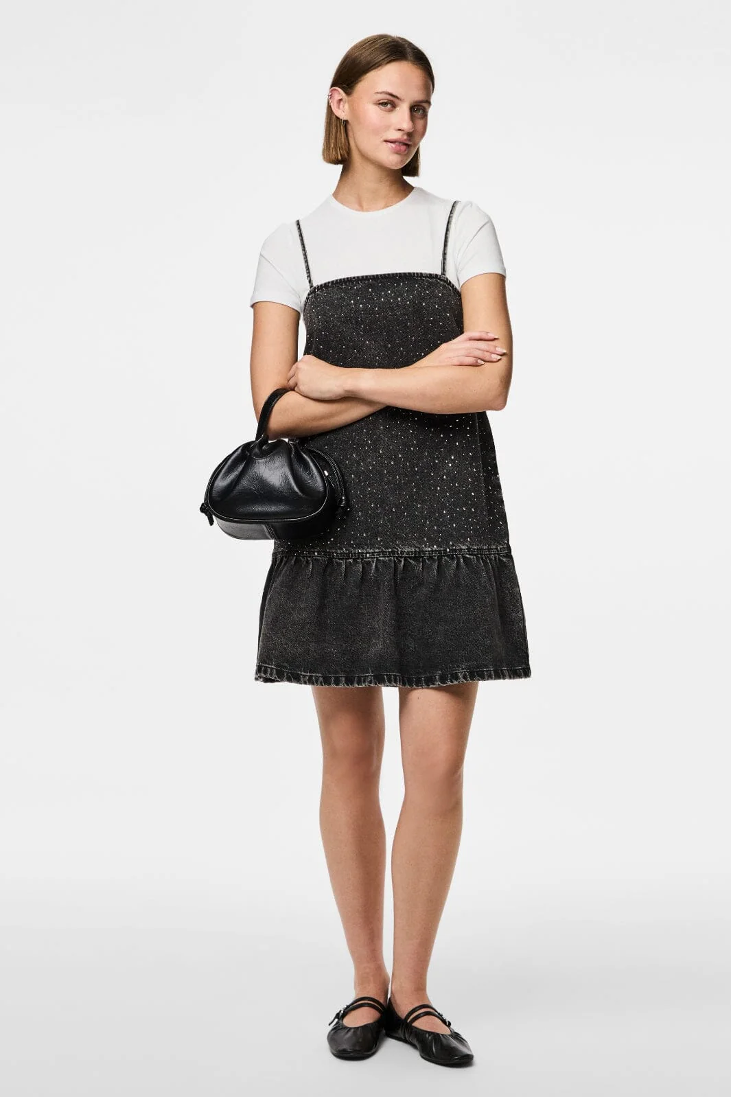Pieces Pcnoel Short Slip Denim Dress Fsy