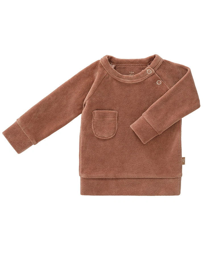 Sweatshirt VELOURS TAWNY BROWN in braun