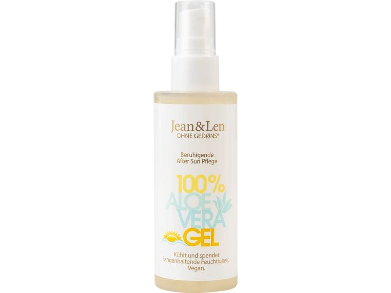 Jean & Len After Sun 100% Aloe Vera 100 ml Natürliches, beruhigendes und feuchtigkeitsspendendes Après Soleil