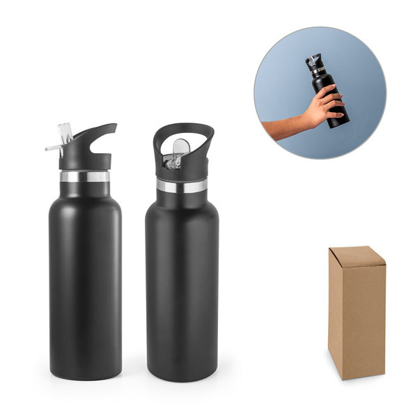 hi!dea 94316 - Bouteille 570mL en acier inox avec bouchon en PP