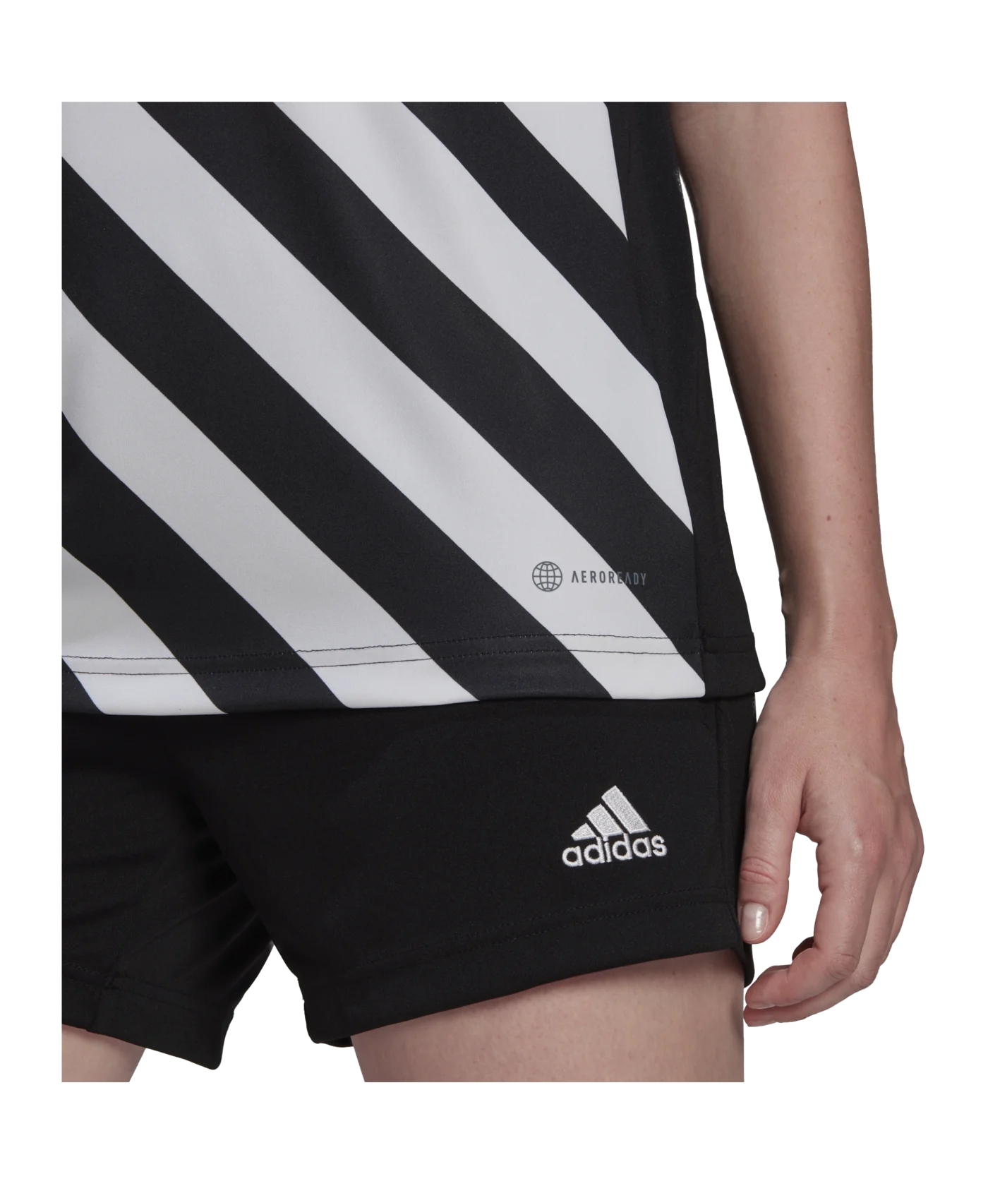 adidas Entrada 22 GFX Trikot Damen Weiss Schwarz