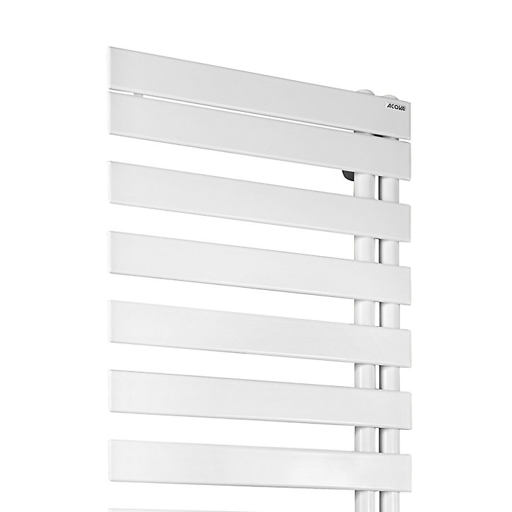 Sèche-serviettes électrique à inertie fluide Acova Alpaga asymétrique anthracite 1000W