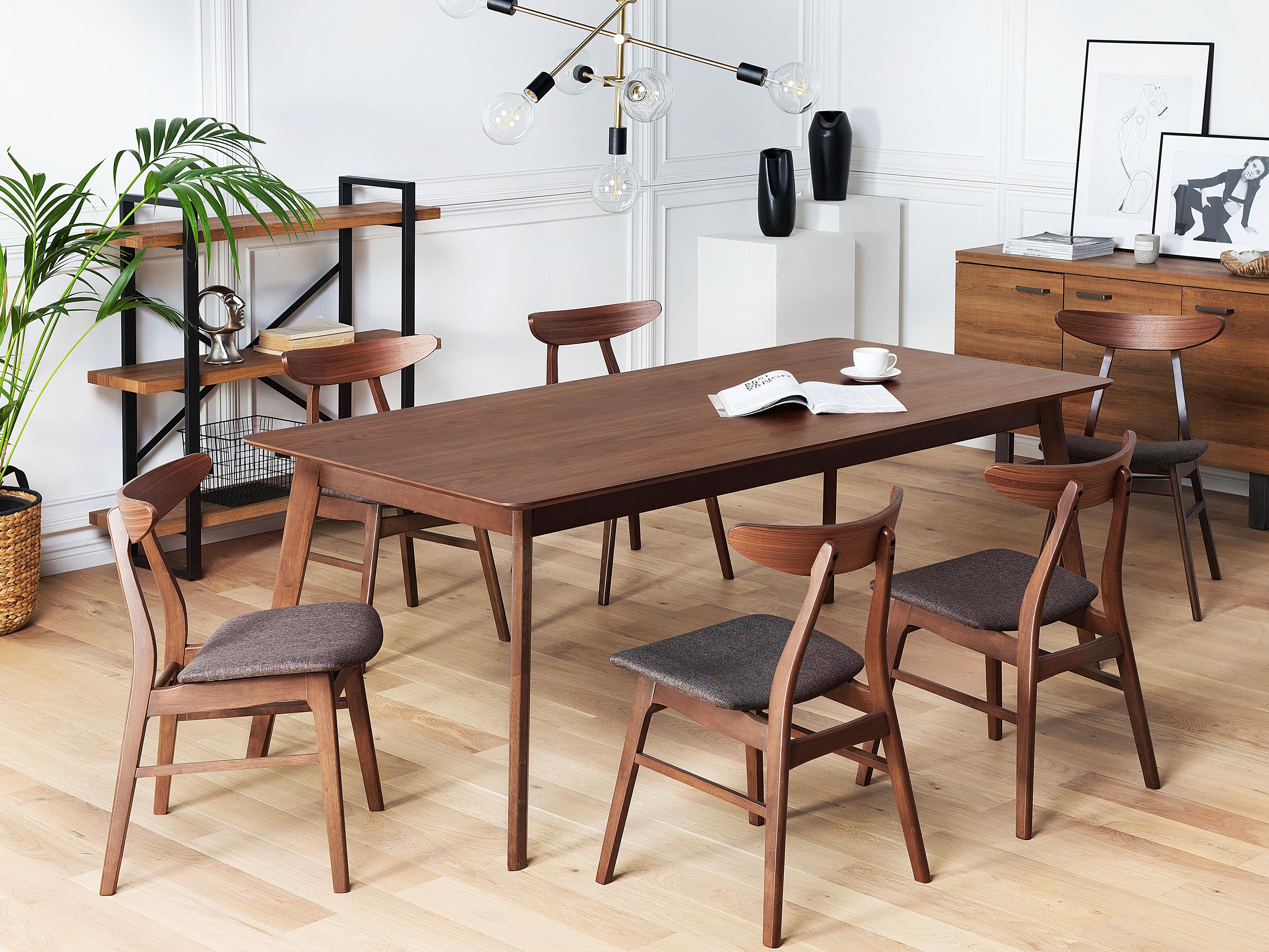 Eettafel MADOX Donker walnoothout 100 cm 200 cm