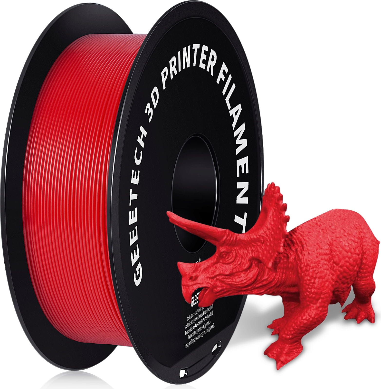 GEEETECH  PETG Red, 1,75 mm / 1000 g    Benutzerfreundliches 3D-Druckfilament mit hoher Steifigkeit