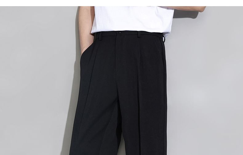 YERGO - Middelhoge effen rechte broek