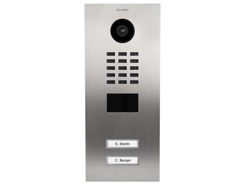 Doorbird IP Türstation D2102V IP Video Türsprechanlage aus Edelstahl V2A mit 2 Ruftasten