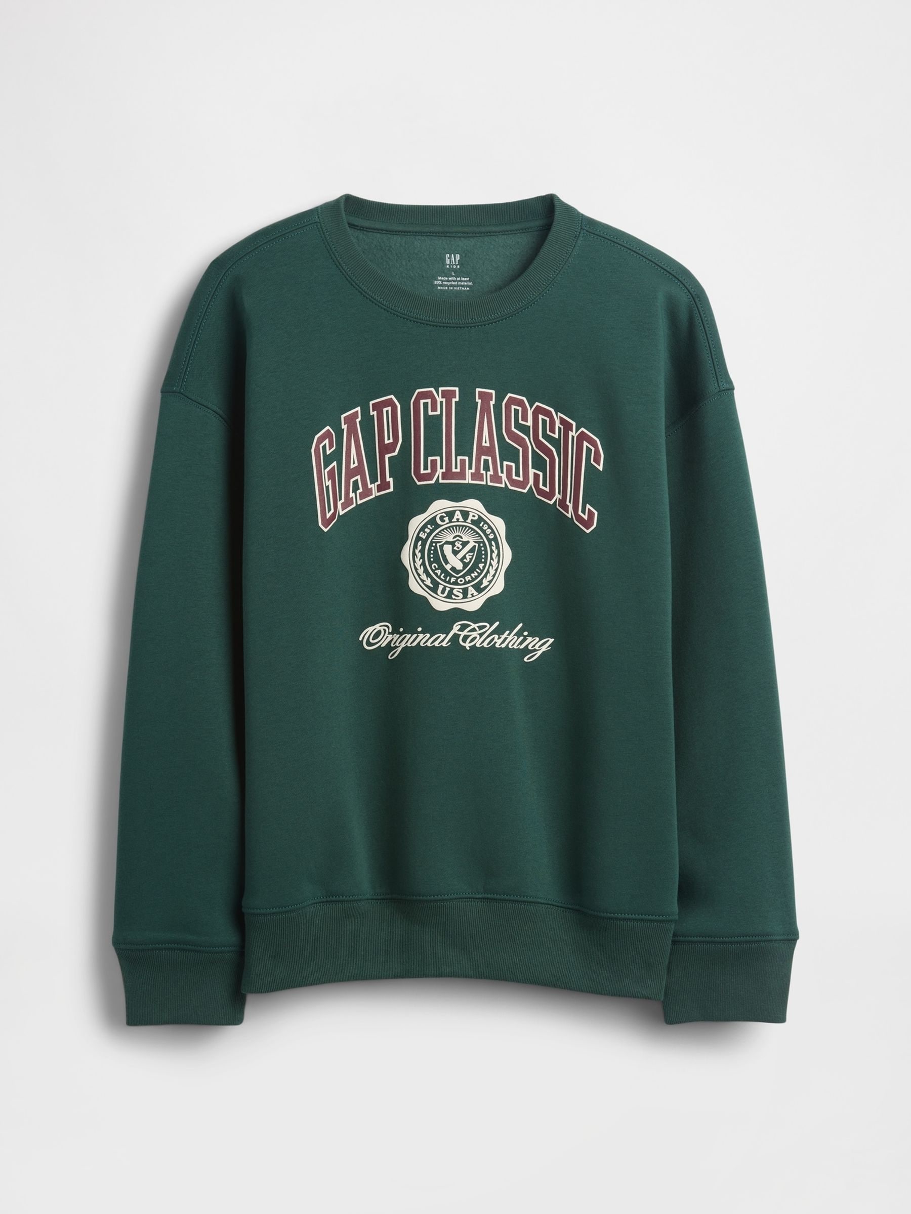 Groen - Gap VintageSoft Relaxed Logo Sweatshirt (4-13jr) (4-13jr)