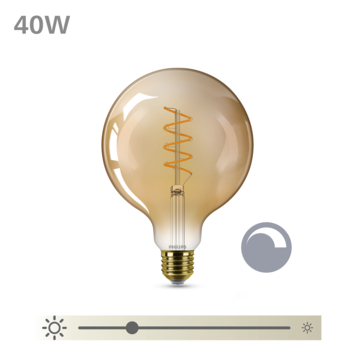 Philips LED Giant E27 40W filament goud 2200K