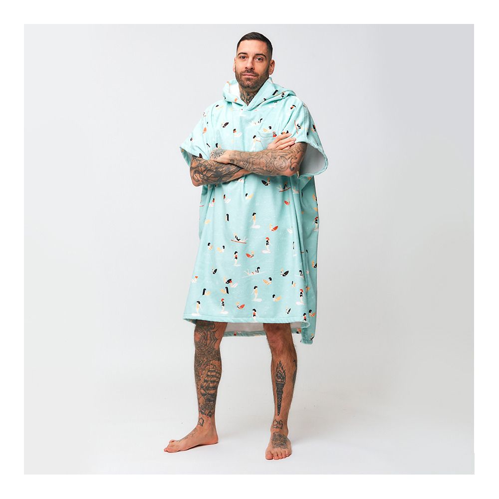 After Essentials MADRAGUE - Poncho light blue