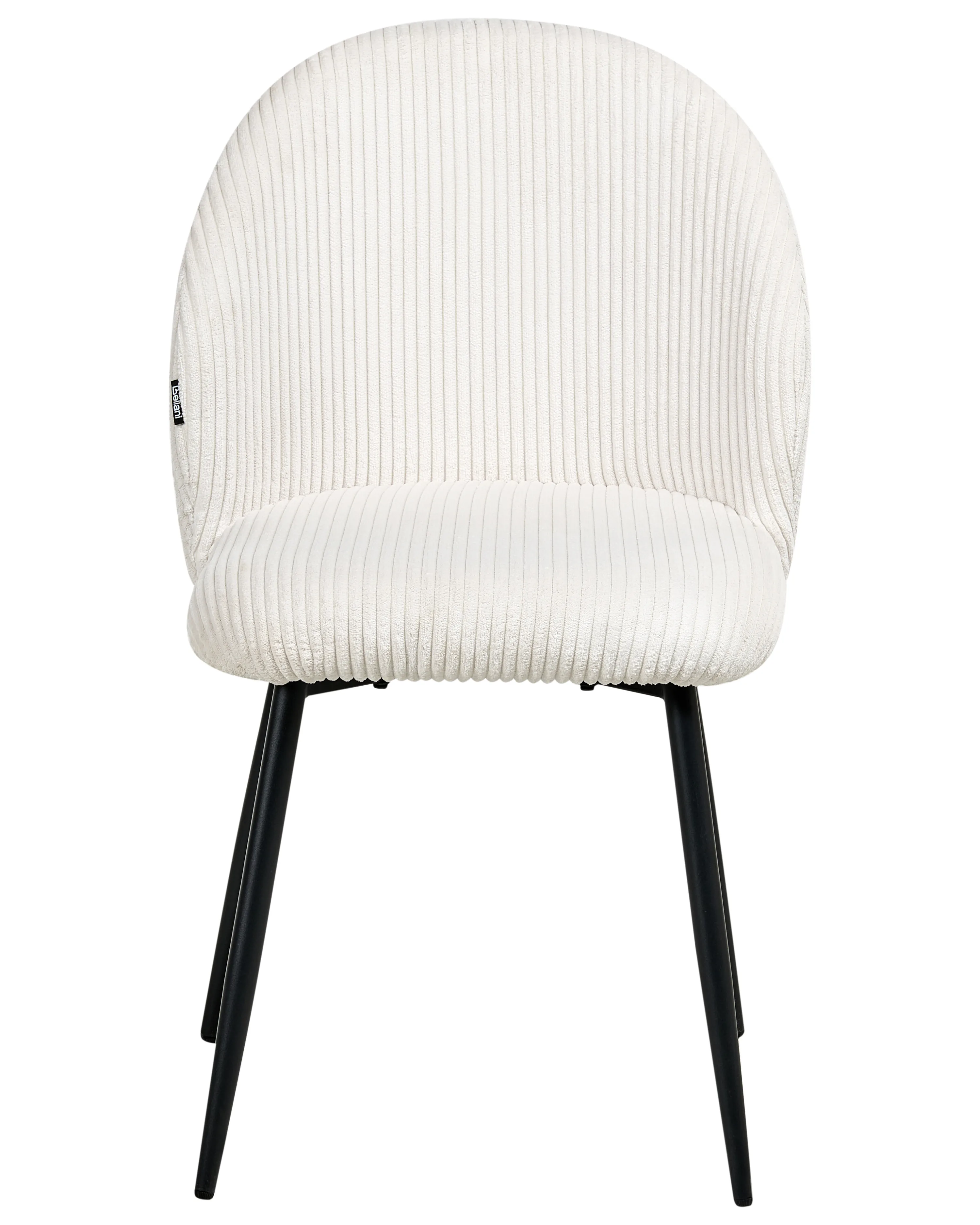 Set van 2 eetkamerstoelen ELOY Corduroy Gebroken wit
