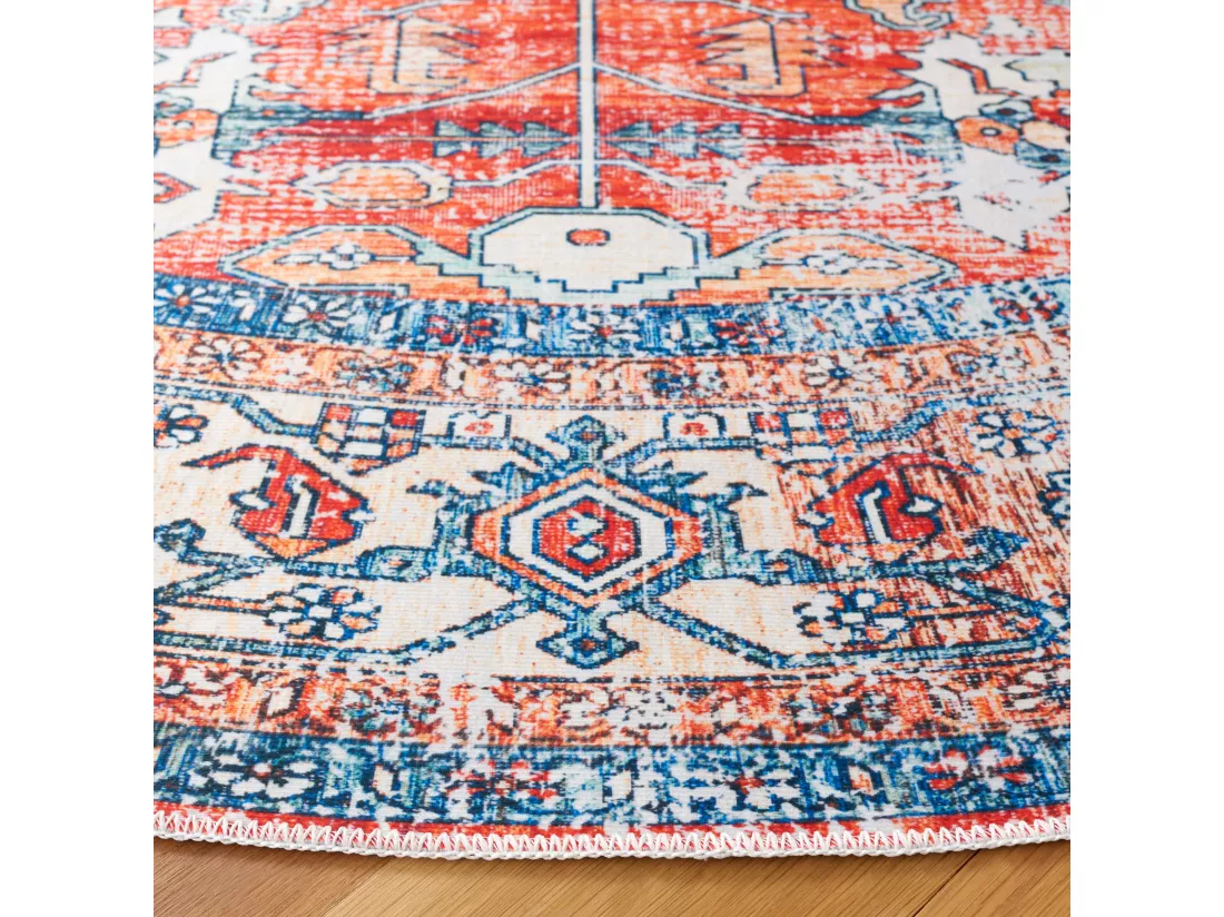 Tapis Rust & Aqua 183 X 183 cm - Addilyn