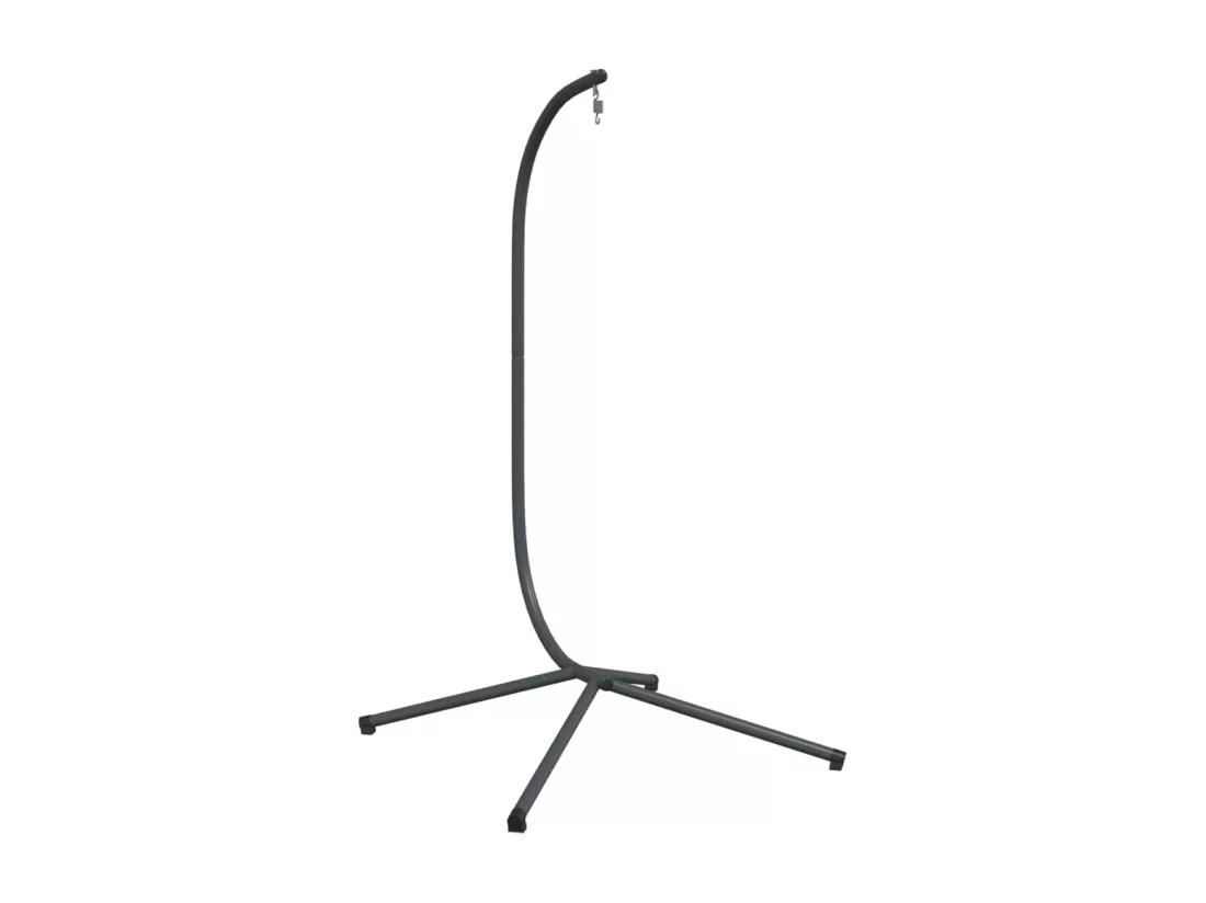 Support de chaise suspendue en forme d'œuf anthracite acier