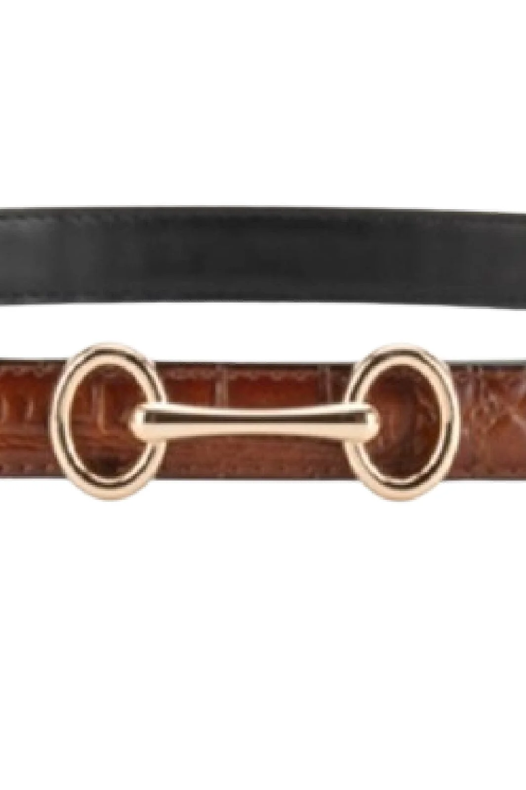 Plissé Copenhagen Grace Croco Belt 70-820-631 cognac