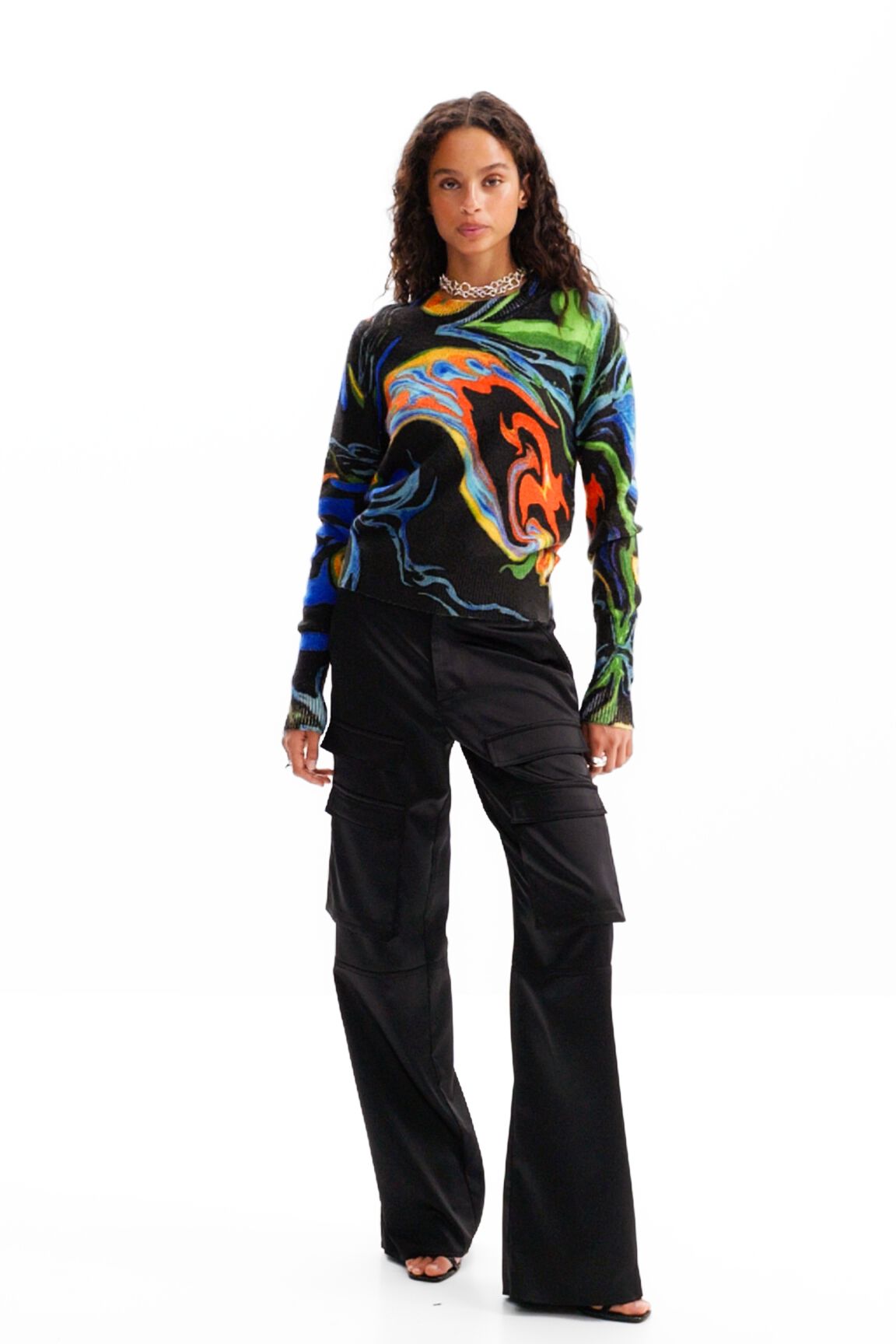 Pull marbré