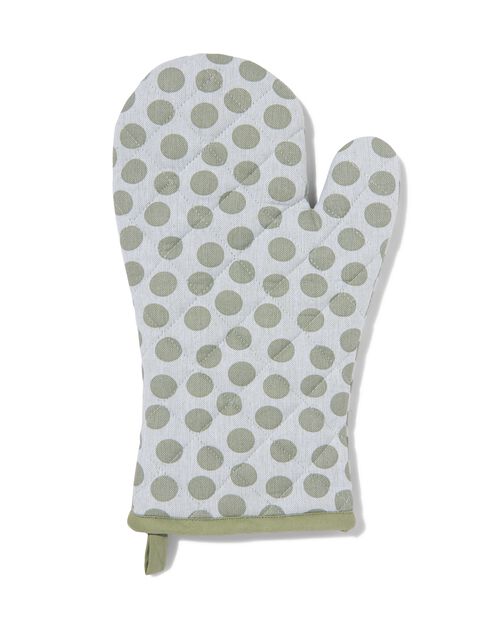 gant épais 32x20 pois verts