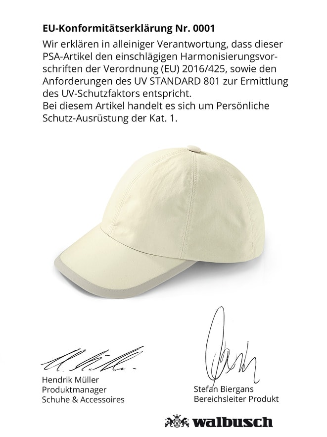 Baseballkappe UV-Schutz