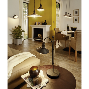 Eglo Hanglamp Stockbury bruin Ø36 cm