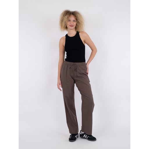 Neo Noir Sonar Linen Bukser, Brown, 38