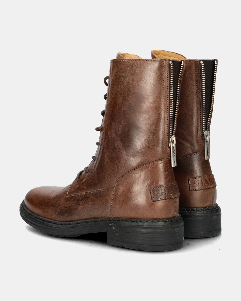 Shabbies Amsterdam Lacey Veterboots  - bruin