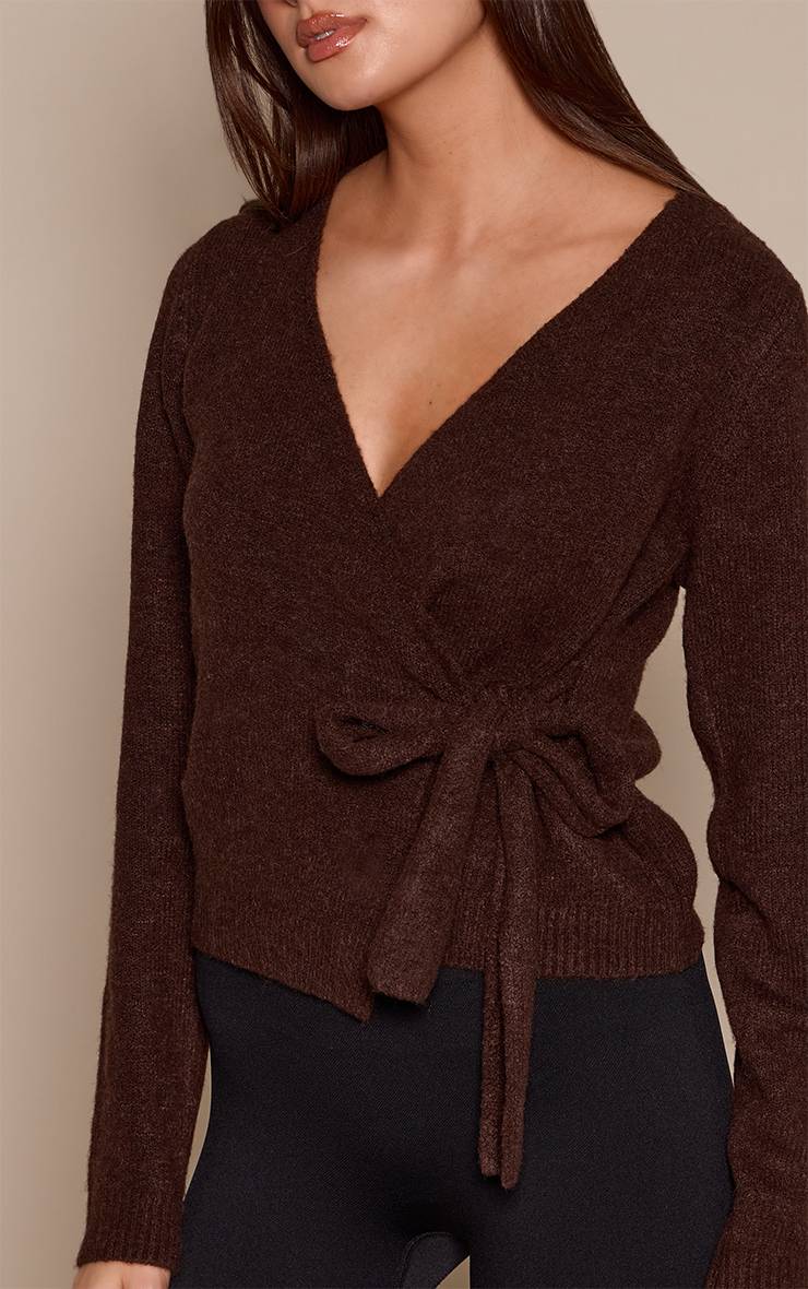 Cardigan Cache-cœur En Maille Douce À Liens Latéraux