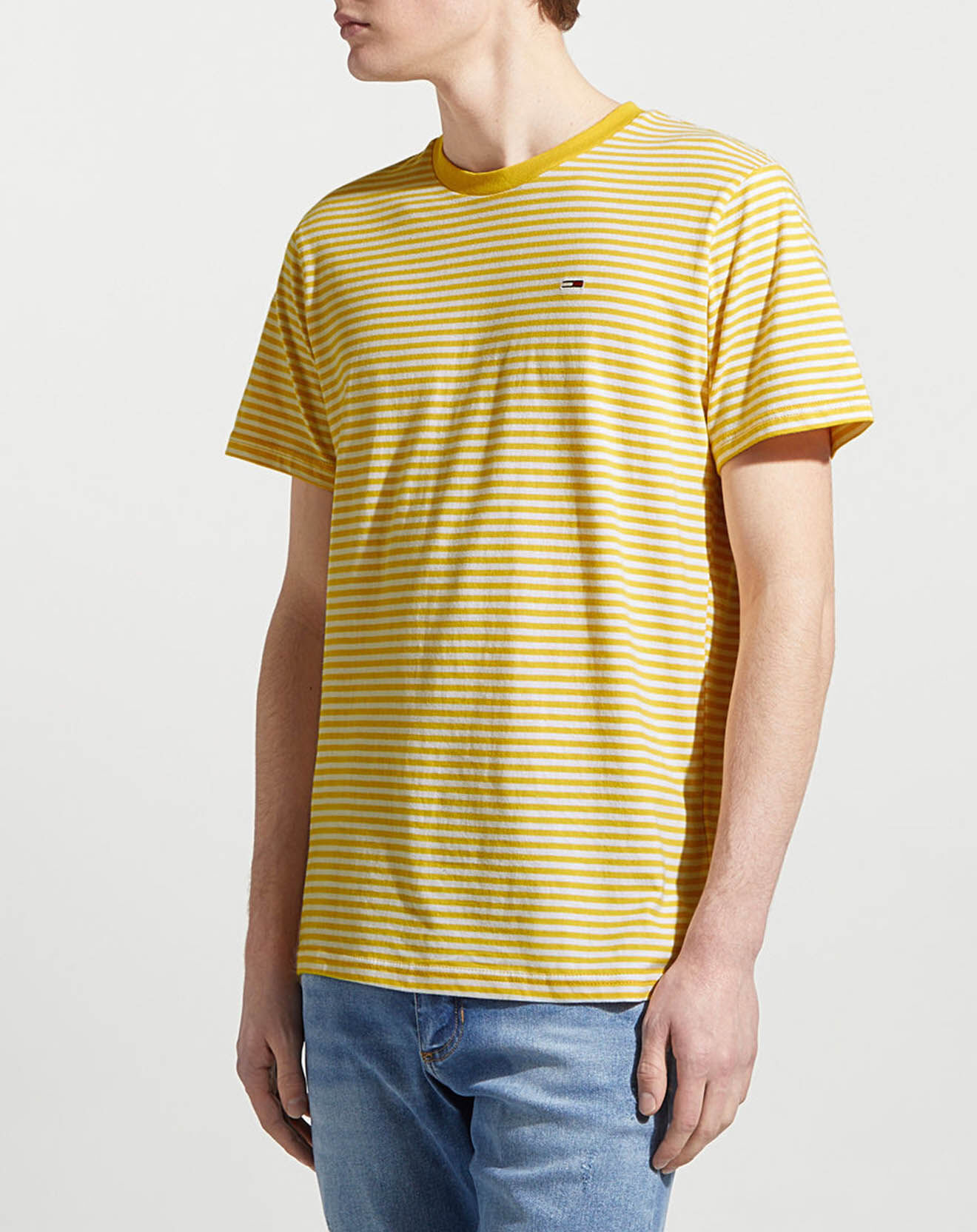 Tommy Jeans T-Shirt Classics rayé jaune/blanc