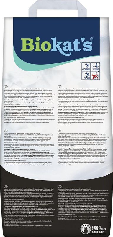 Biokat's Diamond Care Sensitive - 6 L - Kattenbakvulling - Klontvormend - Zonder geur - Aktieve kool
