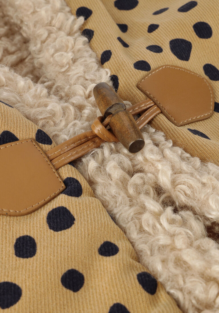 LIKE FLO beige like flo gilet reversible curly-dot fur gillet
