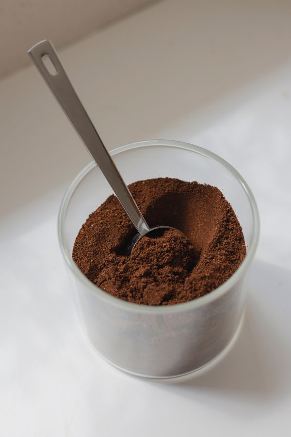 Maatlepel voor gemalen koffie, roestvrij staal