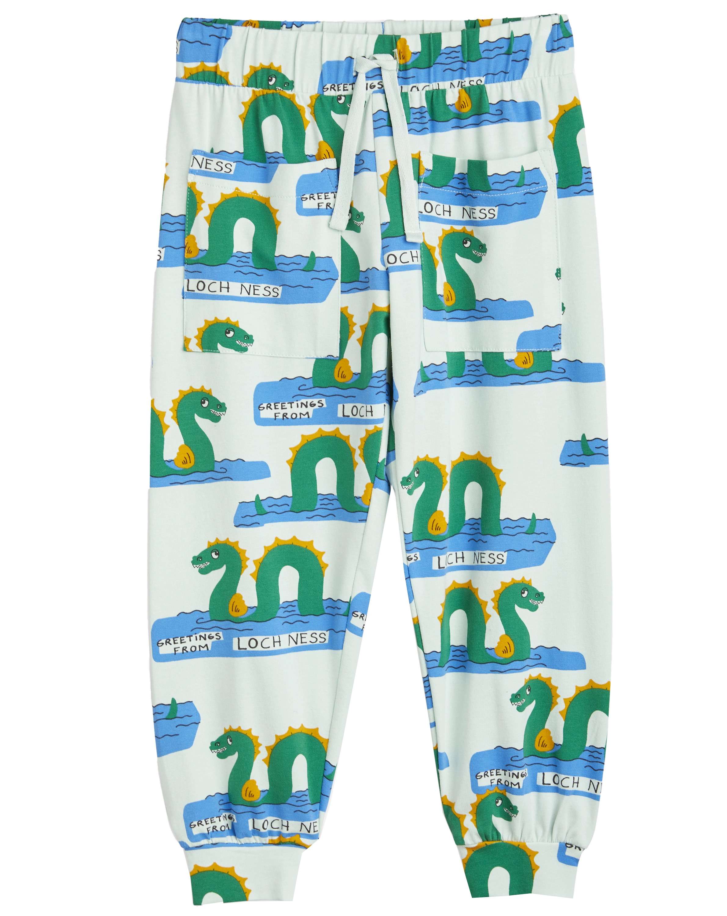 Stoffhose LOCH NESS AOP in green