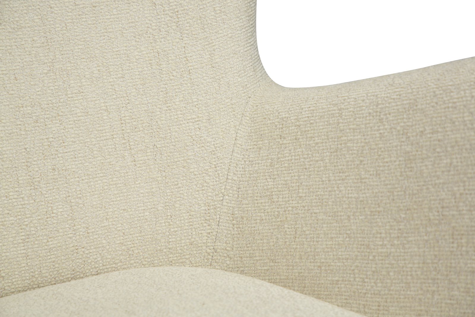 Glam hvilestol høy Tekstil Bouclé Bone White med antikk messing ben