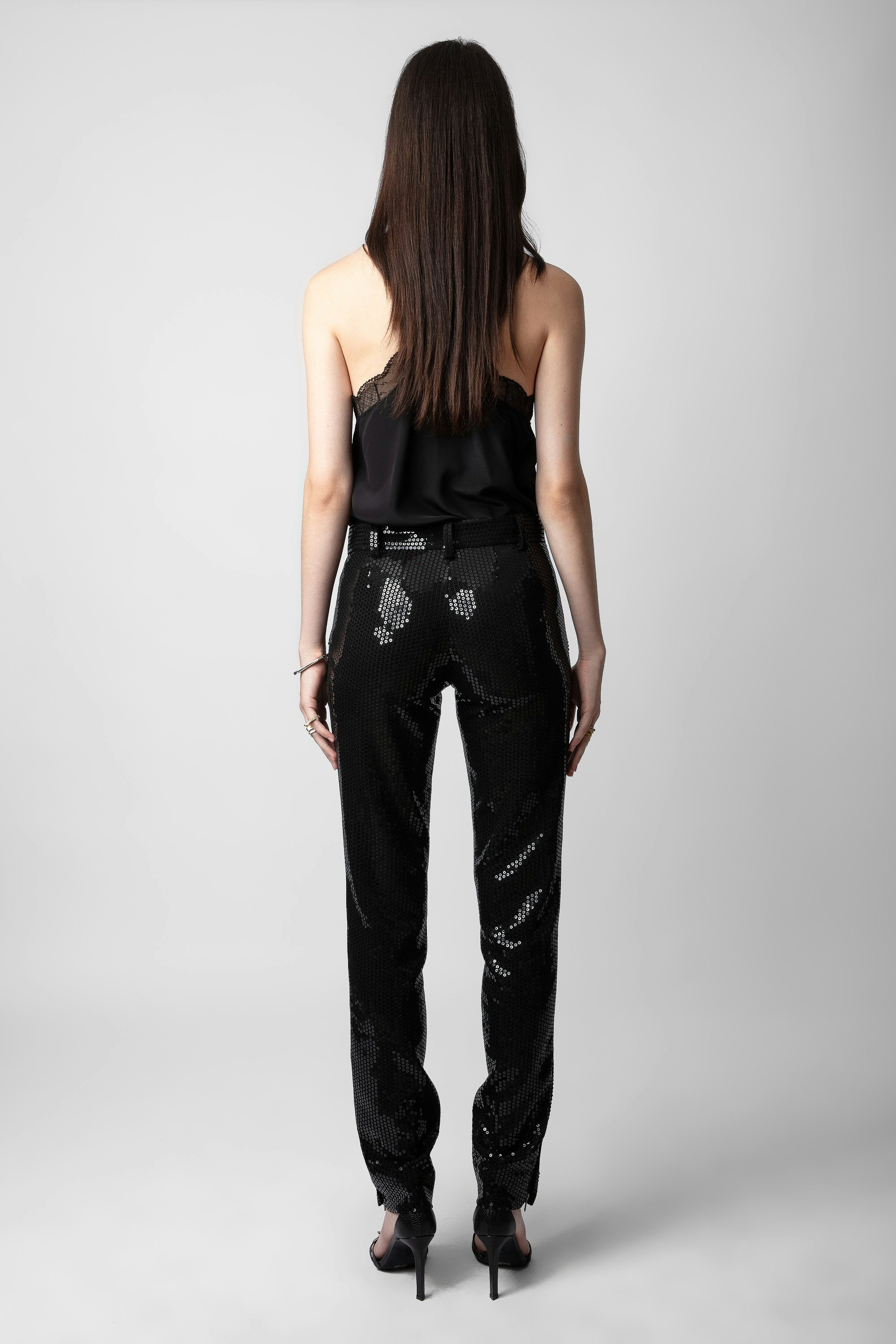 Pantalon Prune Sequins