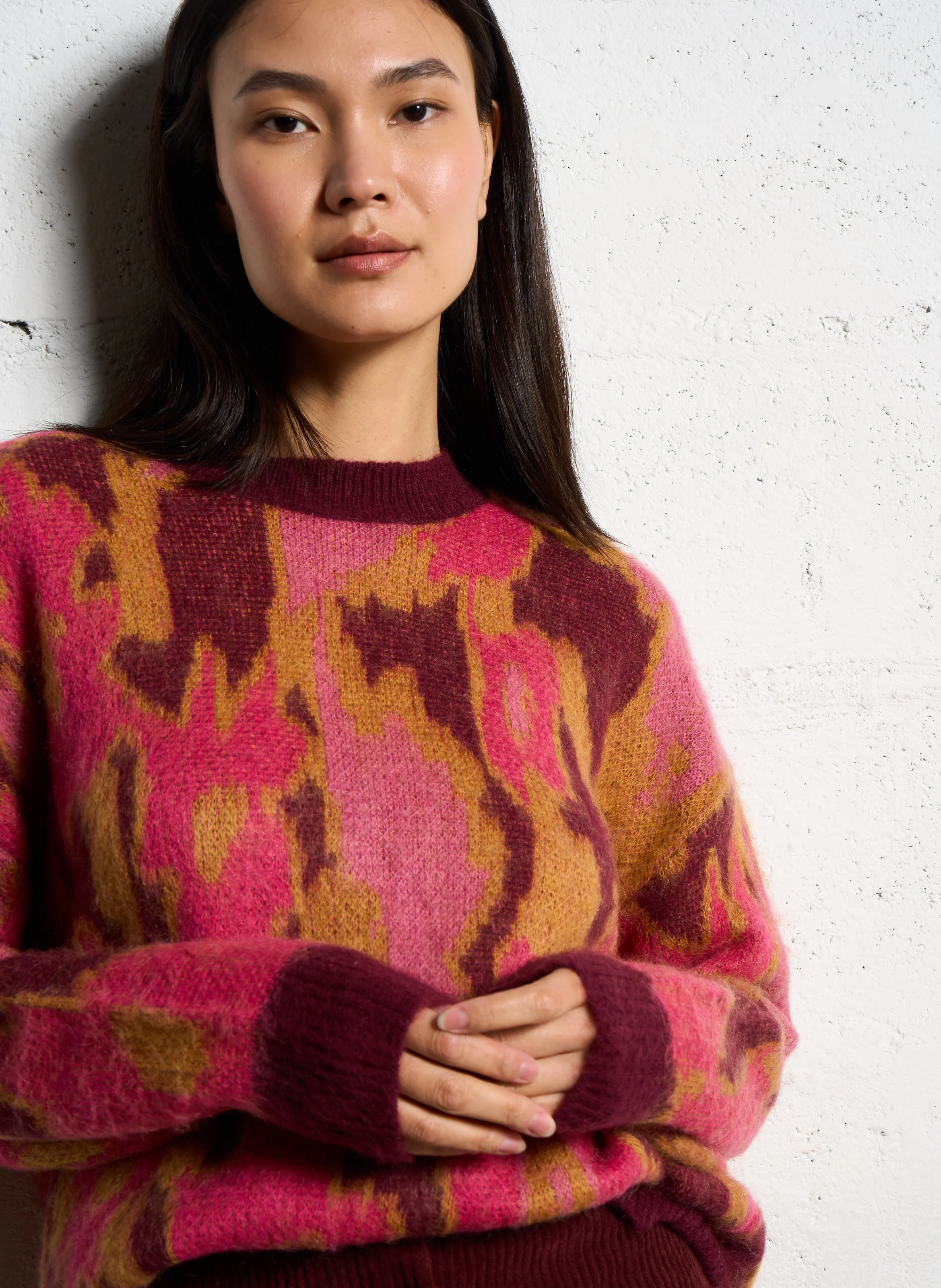 MUSCA - Pull droit en maille | Violet