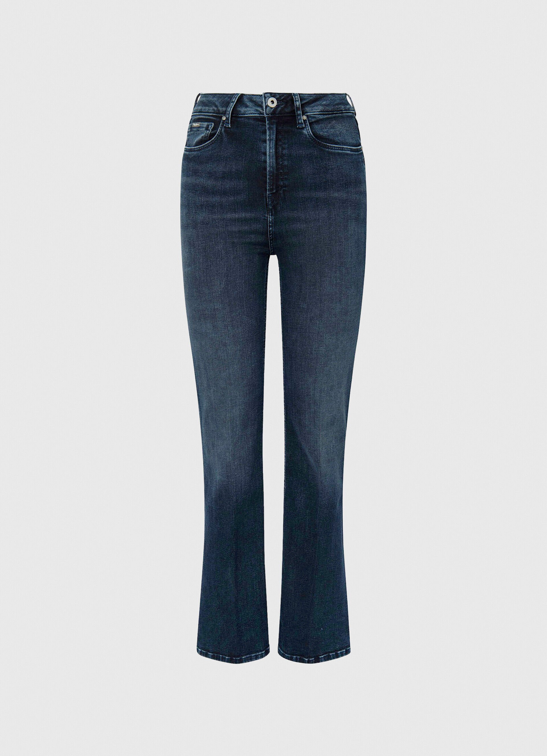 Calça jeans Willa Fit Flare de cintura alta - jeans