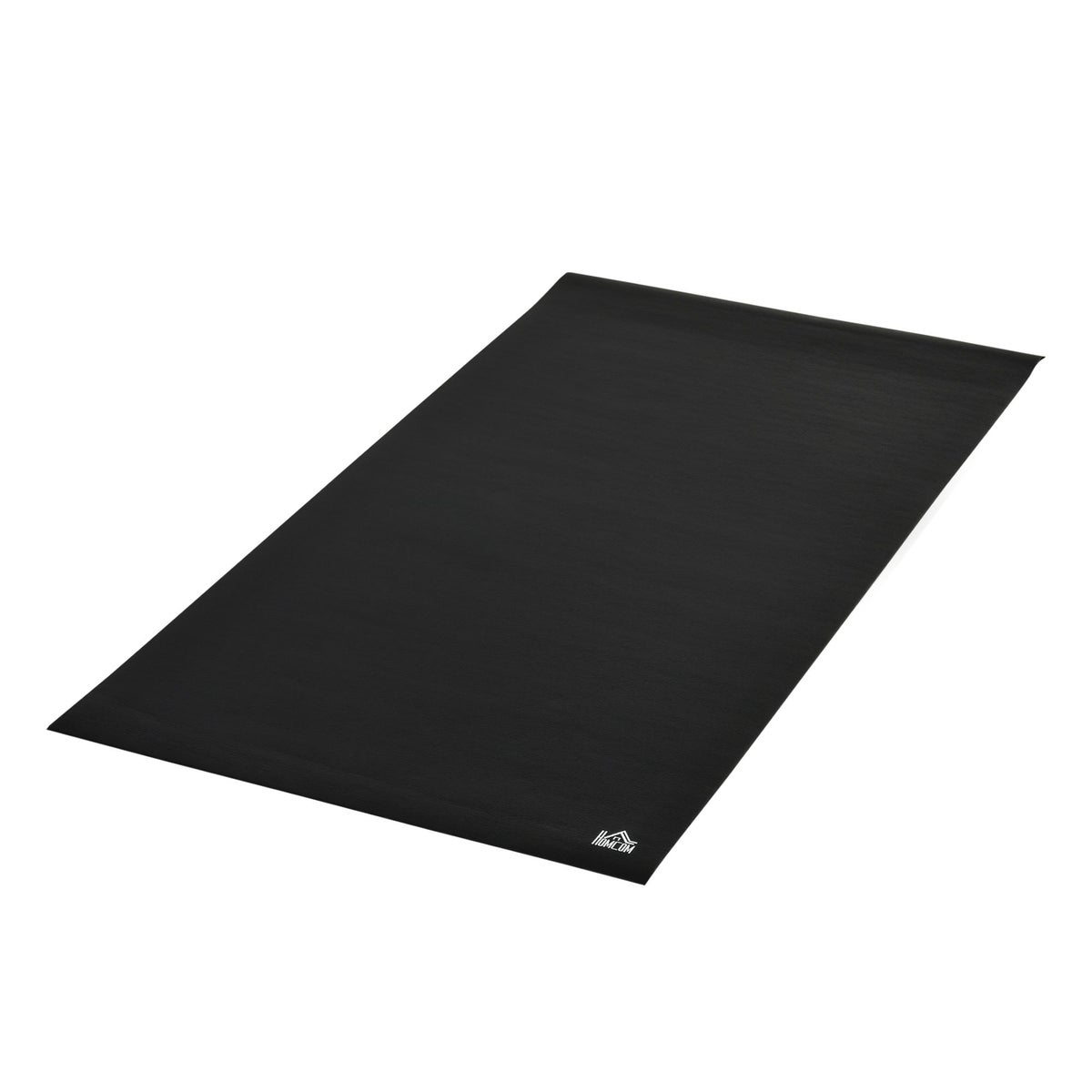 HOMCOM Vloerbeschermingsmat voor fitnessapparatuur, 180L x 90B x 0,6H cm, PVC, zwart