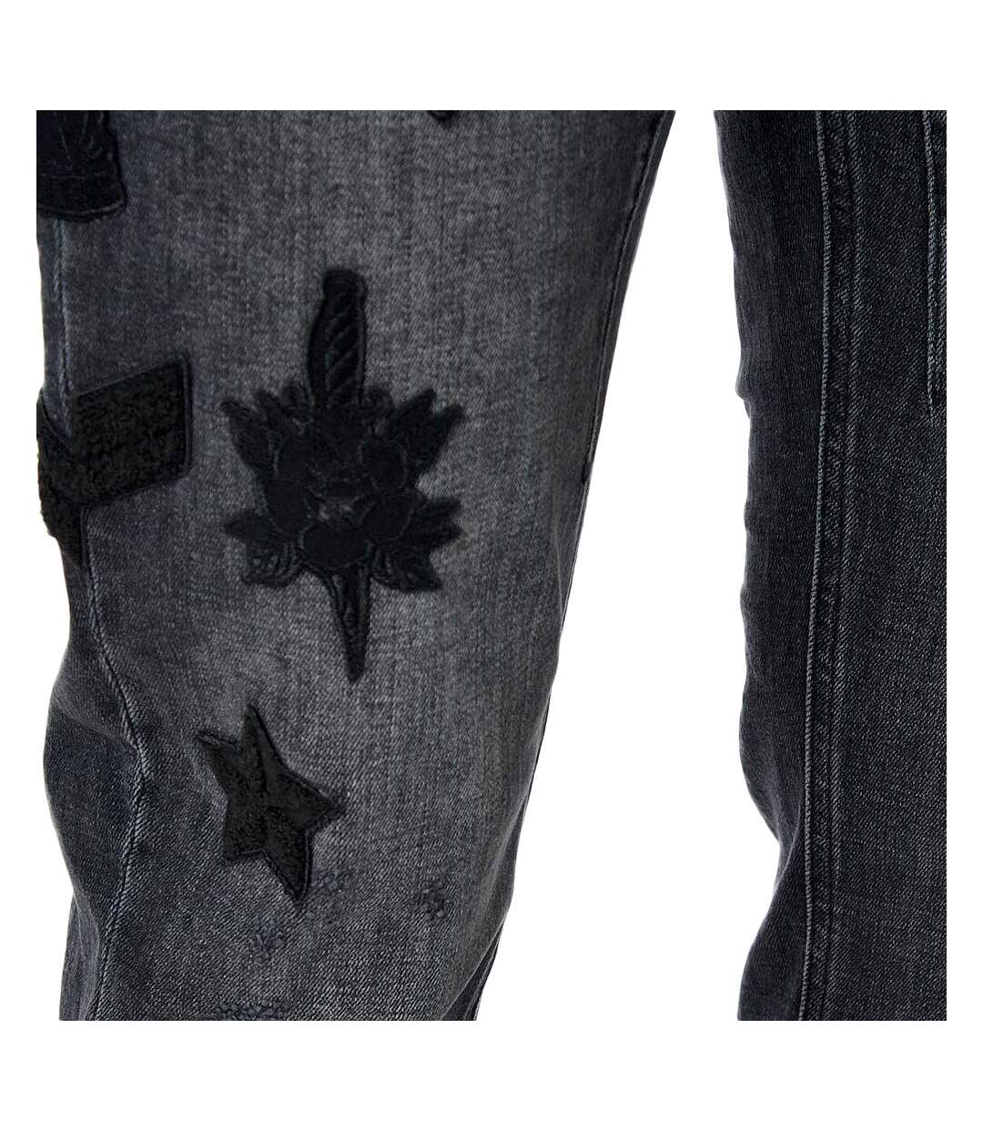 Jean Slim Noir Fantaisie Kaporal Riley