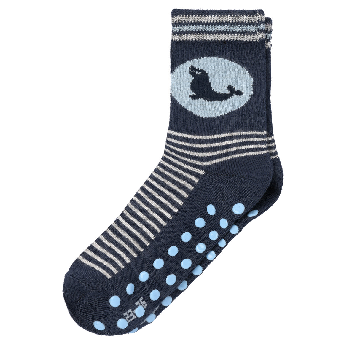 2 Paar Jungen Stoppersocken mit Viskose dunkelblau / beige