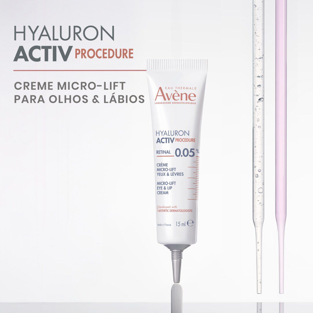 AVENE  Hyaluron Activ Procedure Creme de Olhos e Lábios Micro-Lift - 0,05% Retinal - 15ml