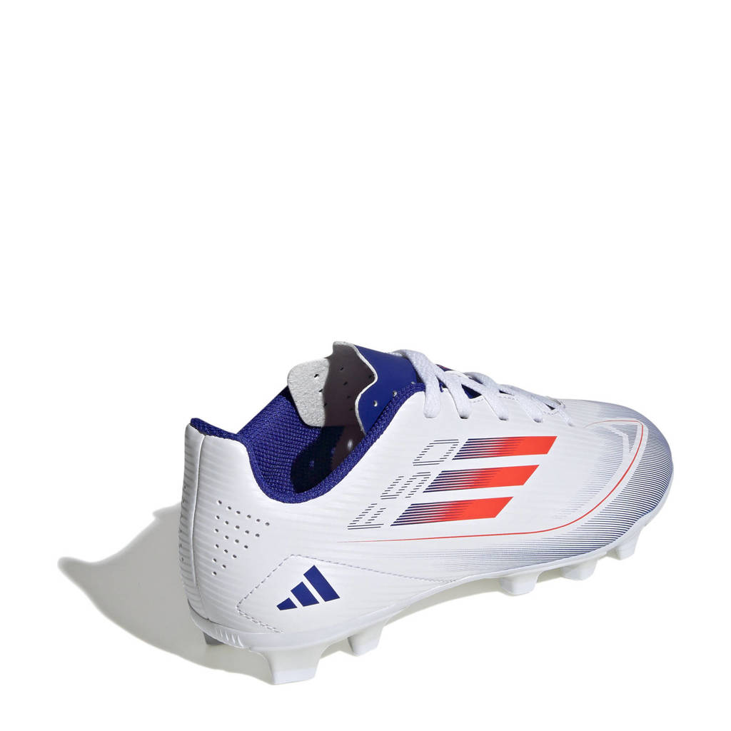 adidas F50 Clubjunior voetbalschoenen wit/rood/kobaltblauw