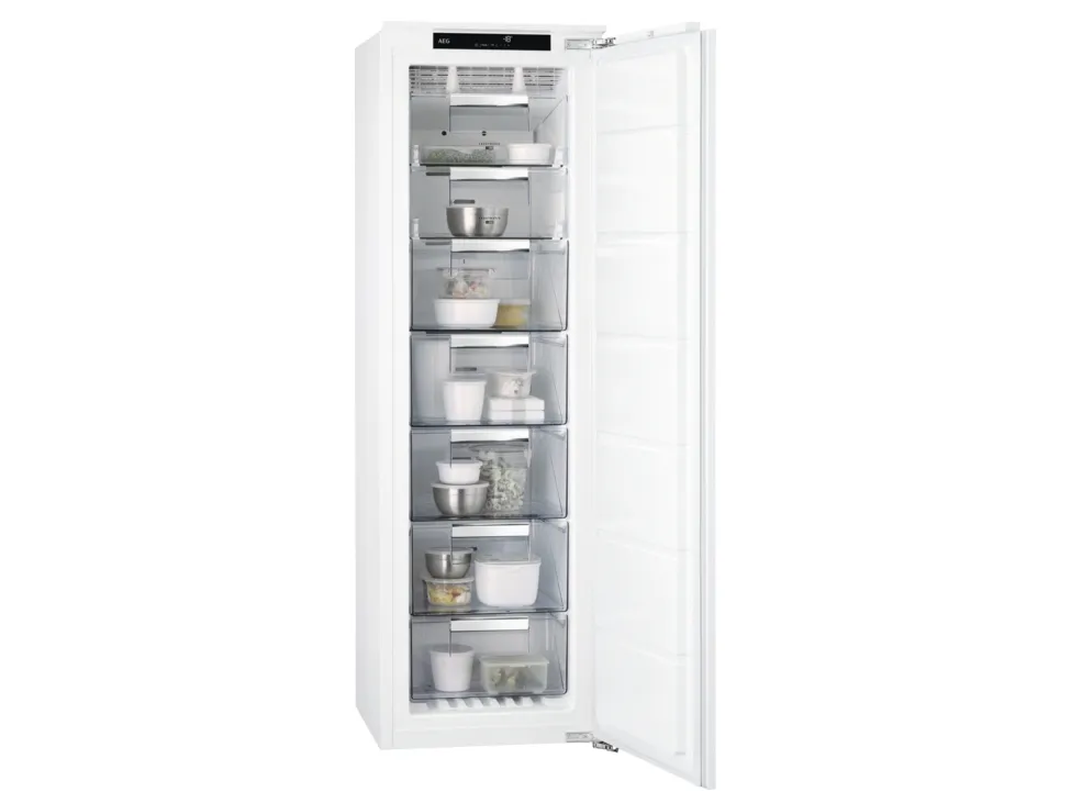 AEG ABE818E6NC - Fryser - stående - til indbygning - niche - bredde: 56 cm - dybde: 55 cm - højde: 178 cm - 204 liter - Klasse E - hvid