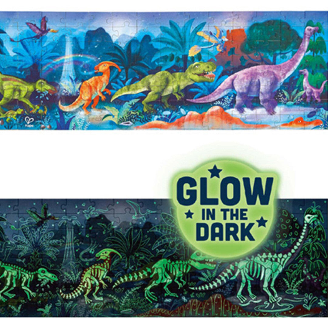 Hape puzzel dinosaurus glow in the dark - 1,5 m