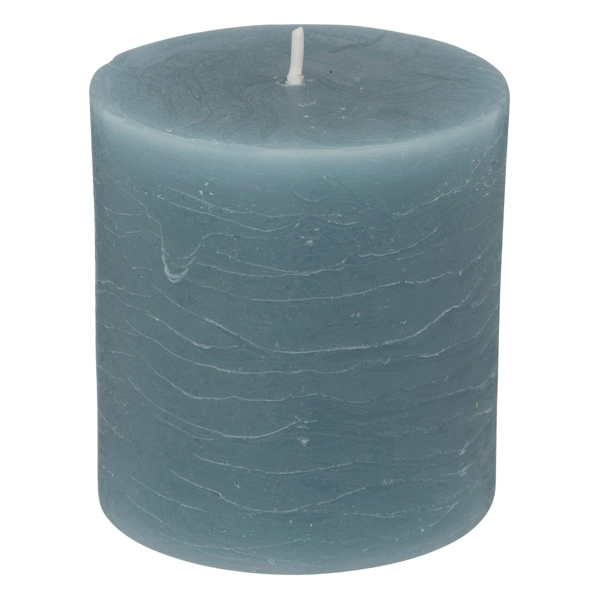 BOUGIE RONDE OLIA BLEU ORAGE D.6.7X7CM