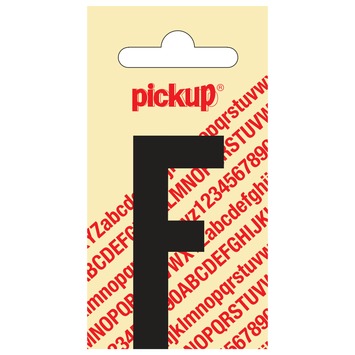Pickup plakletter F zwart mat 60 mm