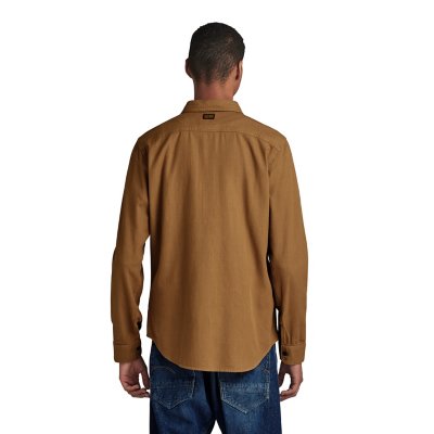 Chemise à manches longues homme Marine Slishirt MARRON G-STAR