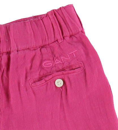 GANT Hosen - Leinen - Breit - Kräftiges Violett