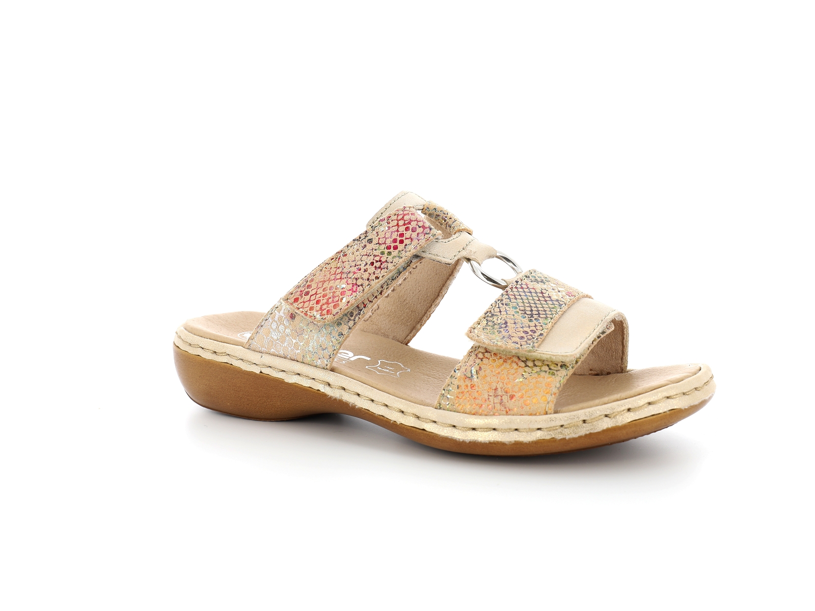 Rieker-659X6 Cuir Multicolore