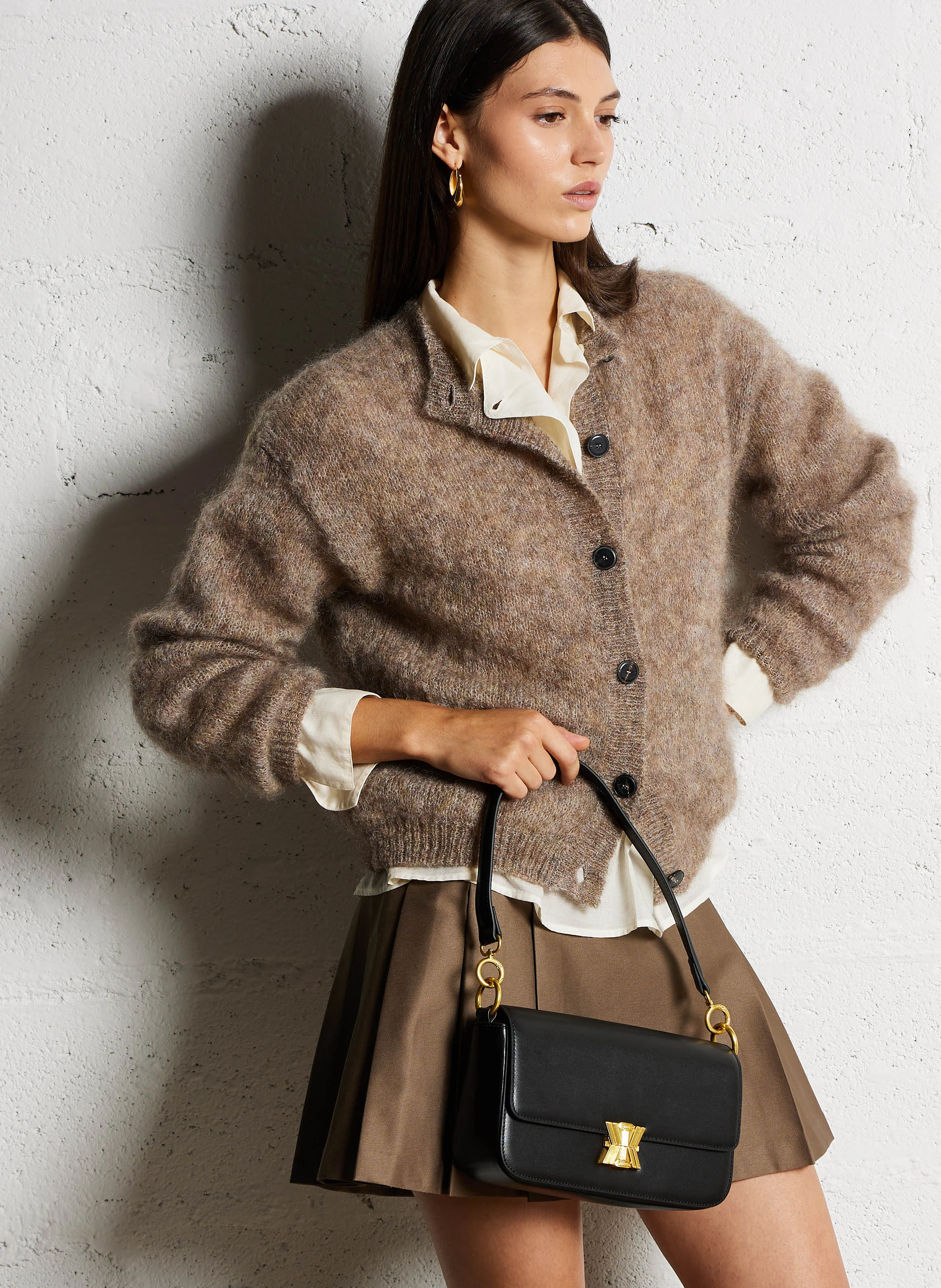 ALICE - Sac bandoulière en cuir | Noir