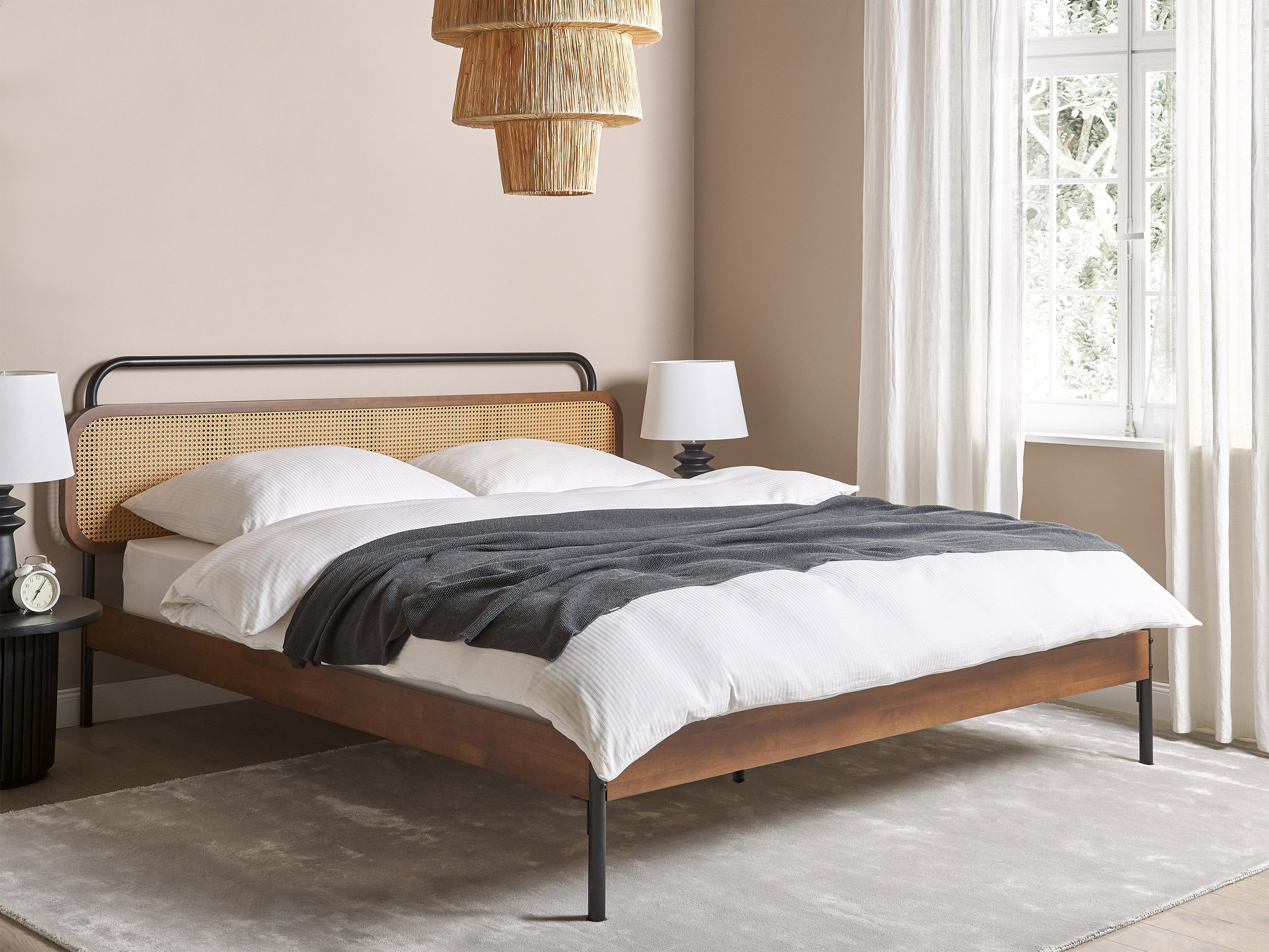 Bed Rotan BOUSSICOURT 180 x 200 cm Donkerbruin